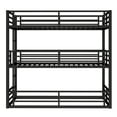 thumbnail image 5 of URTR Twin over Twin over Twin Bunk Bed, Metal Triple Bunk Bed with Safety Guardrails, Heavy-duty Bunk Bed for 3, Noise-reduced Design, Black, 5 of 8