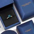 thumbnail image 5 of Gem Stone King 14K Two Tone Gold London Blue Topaz and Lab Grown Diamond Engagement Ring for Women | 2.08 Cttw | Round 7MM | Gemstone November Birthstone | Size 9, 5 of 6