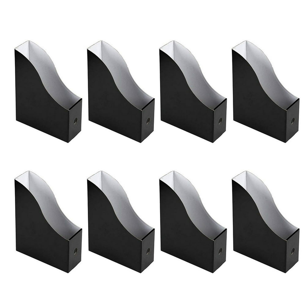 Magazine Holders 8Pack Corrugated Cardboard File Holders with Labels