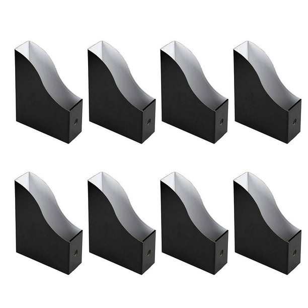 Magazine Holders 8Pack Corrugated Cardboard File Holders with Labels, Document and File