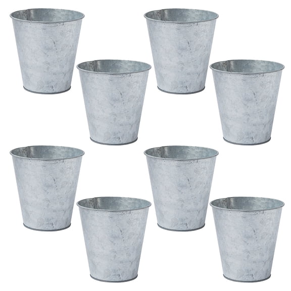 Bulk 48 Pieces Medium Galvanized Pots