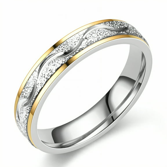 DESIGNICE Gold Rings for Women,Non-Reactive Skin Tarnish Free Gold Rings,Balanced Structure Dainty Rings for Women,Gold1 Plated