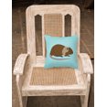 thumbnail image 2 of Carolines Treasures BB8053PW1818 Coypu Nutria River Rat Blue Check Fabric Decorative Pillow, 18 x 18 in., 2 of 2