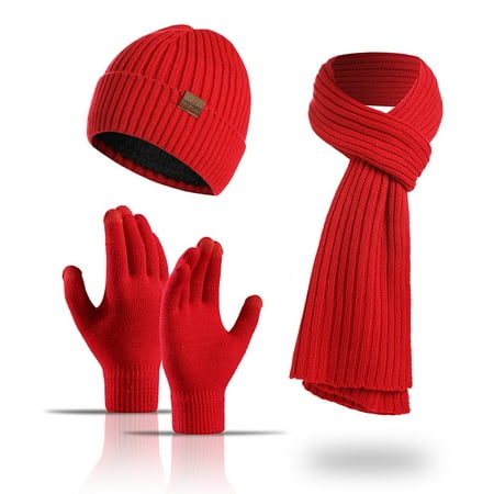 Chapeaux d'hiver Écharpe pour Hommes avec Gants à écran Tactile