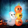 thumbnail image 1 of Decoración inflable de Halloween HOMCOM 150 cm fantasma y calabaza con LED, 1 of 9