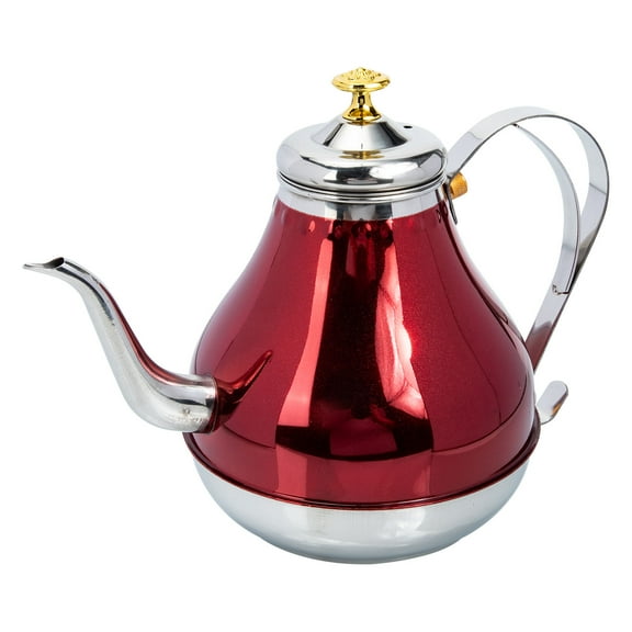 ifundom Red Stainless Steel Tea Kettle Large Capacity Ergonomic Design for Home and Kitchen Use