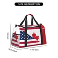 thumbnail image 3 of Picia USA Canada Flag Print Travel Duffle Bag,Weekender Bags for Women with Shoe Compartment, Gym Duffel Bag with Wet Pocket, Hospital Bags for Labor and Delivery, 3 of 7