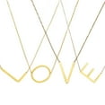 thumbnail image 2 of A-Z Plaqué Or en Acier Inoxydable Grande Lettre Initiale Pendentif Bijoux, 2 of 10