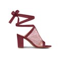 thumbnail image 3 of Unique Bargains Sandales à Talons Blocs en Maille pour Femmes, 3 of 7