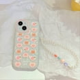 thumbnail image 4 of Funda compatible con iPhone 14, diseño de oso de amor con corazón, color melocotón, con cordón de cuentas para mujeres y niñas, carcasa protectora completa de TPU suave con diseño de concha para, 4 of 8