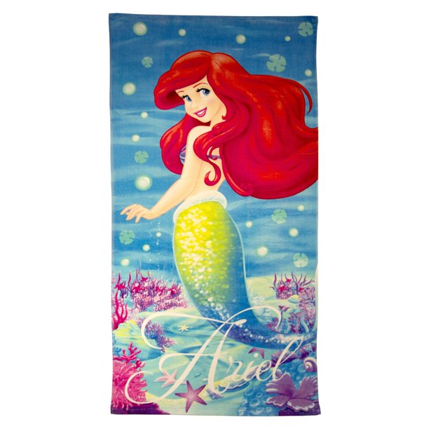 Towel Disney Little Mermaid Beach/Bath 28x58" New 626013 Walmart