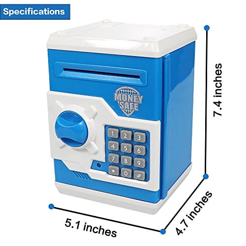 cargooy mini atm piggy bank atm machine best gift for kids electronic code piggy bank money counter safe box coin bank for boys girls password lock
