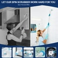 thumbnail image 6 of Axidou Electric Spin Scrubber Cordless Shower Scrubber with Adjustable Handle and Replaceable Brush Heads,Blue White, 6 of 7