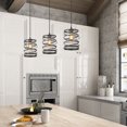 thumbnail image 5 of LNC 1-Light Farmhouse Rustic Antique Black and Cylinder Shade Kitchen Light Pendant, 5 of 11