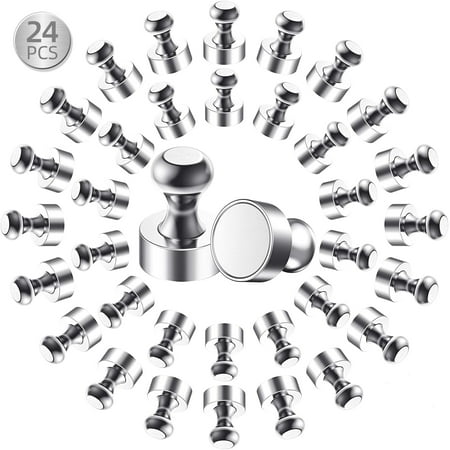 Meromore 24Pcs Magnets, Strong Push Pin Magnets for Craft, Small Refrigerator Fridge Magnets for Kitchen Office