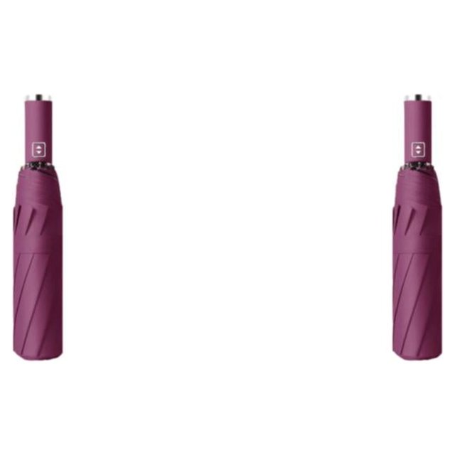 Thinsony Large Reverse Folding Umbrella Reflective Stripe Umbrellas Sunshade No LED/Wine Red 2Set