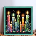 thumbnail image 2 of Hilo Algodón Ecológico Bordado Velas Navideñas Impresas 11CT Punto Cruz 40x40cm, 2 of 9