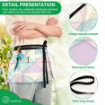 thumbnail image 4 of Yayeee Waist Apron with Pockets for Cooking Waterproof Half Server Aprons, Purple Geometric, 4 of 7