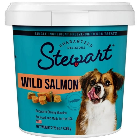 Stewart Freeze Dried Wild Salmon Treat [New Dog Supplies, Dog Meat and Jerky Treats, Stewart, Dog Supplies] 2.75 oz