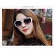 thumbnail image 2 of Sailor Dance Gafas de sol Oval Star Gafas de sol Moda Retro Gafas de sol Mujer Blanco LingWen 9024715094315, 2 of 2