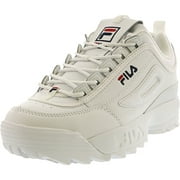 Fila Men's Disruptor Ii Premium White / Navy Red Ankle-High Patent Leather Sneaker - 11M