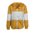 thumbnail image 6 of RongHuan Sweatshirt for Women Color Block Drawstring Lightweight Hoodies Zip Up Long Sleeve Jackets, 6 of 9