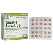 Angle View: 6 Pack Quality Choice Gentle Laxative 5 mg 25 Tablets Each