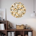 thumbnail image 2 of Wall Clock Orange Floral Clocks PVC Silent Non-Ticking Battery Operated Decorative Watercolor Wildflowers Round Clock for Home Living Room Kitchen Bedroom Office School Wall Decor 10 Inch, 2 of 9