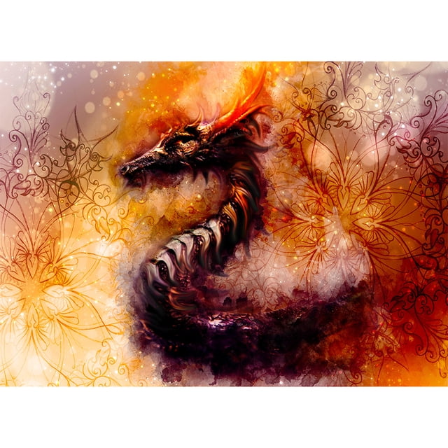 Drill Diamond Painting (DE5728) Dibujos animados Full DIY Mosaic Beaded Art (P0445 Dragon) 45x60cm FLhrweasw Nuevo
