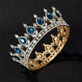 thumbnail image 2 of VONKY Alloy Exquisite Craft And Delicate Pattern Rhinestone For Wedding Or Bridal Electroplated Gold + sapphire 1Set, 2 of 6