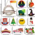 thumbnail image 3 of Interchangeable Welcome Sign Seasonal Door with Changeabled Icons Wreath Decors, 3 of 8