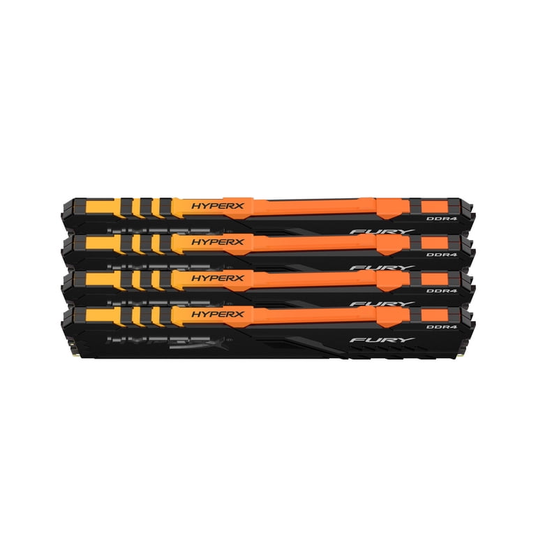 メモリー Kingston FURY HYPERX DDR4-2666MHz 64GB HyperX Fury 64GB 2666MHz DDR4 CL16 DIMM (Kit of 4) RGB - Walmart.com