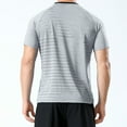 thumbnail image 4 of Iugvhana Workout T-Shirts for Men Stretch Short Sleeve Crewneck T-shirt Lightweight Quick Drying Sport Running Tees Gray S, 4 of 9