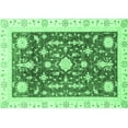 thumbnail image 1 of Ahgly Company Indoor Rectangle Abstract Emerald Green Modern Area Rugs, 7' x 10', 1 of 4