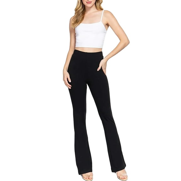 Women's Elastic Slim Flare Yoga Pants with Comfortable Stretch Fit