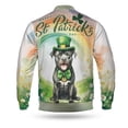 thumbnail image 2 of Happy St. Patrick’s Day Pitbull with Green Hat Shamrocks Rainbow All Over Print 3D Baseball Jacket Terrier Dog Lover Bomber Jacket Softball - 03007, 2 of 6