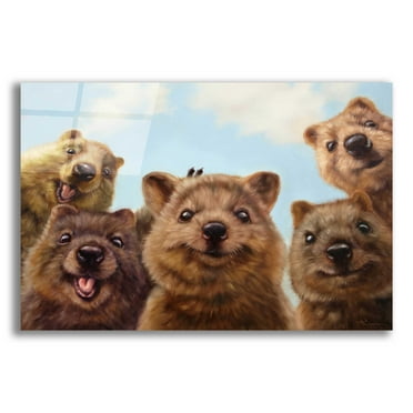 Epic Art 'Selfie Down Under No. 2' by Lucia Heffernan, Acrylic Glass Wall Art, 24"x16"