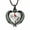 Black/White, variant on Crystal Heart Cremation Jewelry for Ashes Holder Urn Necklace for Ashes of Loved One - Redemptorist