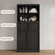 thumbnail image 5 of Yeshouse Armario independiente alto de 130 cm con puertas, dos cajones y estantes, ideal para cocina, comedor, baño, despensa y lavandería, 5 of 7