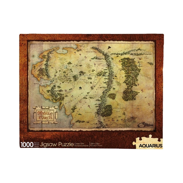 Puzle AQUARIUS: Mapa de El Hobbit, 1000 piezas, 51 x 71 cm