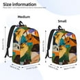 thumbnail image 2 of Saiise Abstract Musical Faces Print Laptop Backpack - Adjustable Shoulder Straps, Water-Resistant, Large Capacity, Stylish Design, Unisex for School, Office, Travel-Medium, 2 of 5