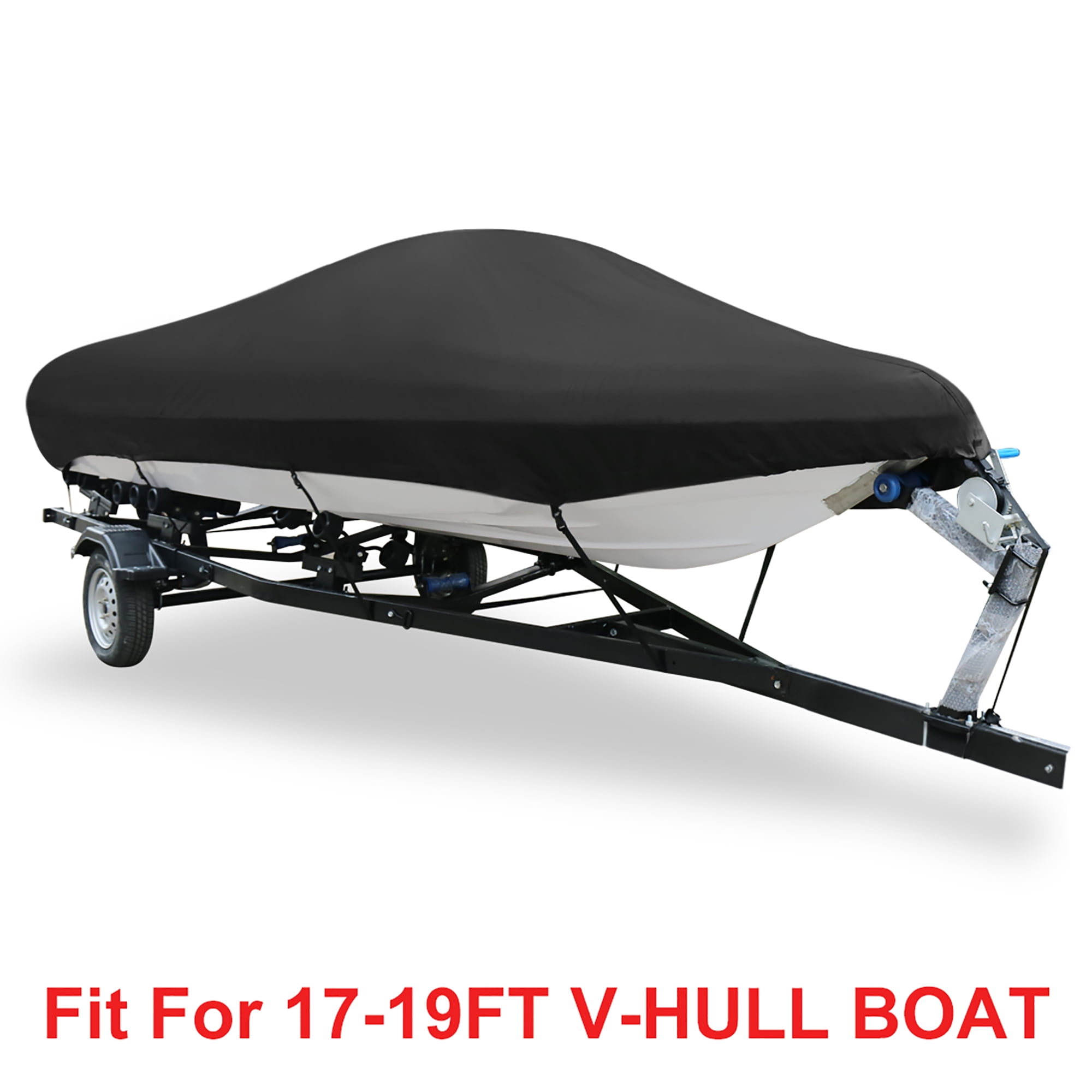 VHull 600Denier Waterproof Boat Cover for 17'19' Trailerable Fishing