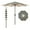 Black & Ivory Stripe, variant on Abba Patio 7.5ft Outdoor Patio Umbrella w/ Push Button Tilt and Crank, 6 Ribs-Beige