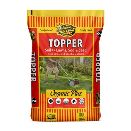 HI Kellogg Garden Organics- 2CF Topper Lawn Soil for Lawns, Sod & Seed