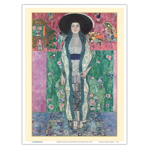 Portrait of Adele Bloch-Bauer II - From an Original Color Painting by Gustav Klimt c.1912 - Master Art Print (Unframed) 9in x 12in