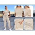 thumbnail image 6 of MOYIKO Two Piece Sets for Women Lounge Sets Casual Short Sleeve Tops and Long Pants Vacation Travel Summer Outfits, 6 of 7