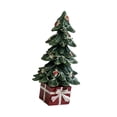 thumbnail image 4 of Estatua navideña de resina, pieza central de mano de obra fina, regalo artesanal, adorno de escritorio, decoración navideña para estantería y oficina Árbol de Navidad A, 4 of 8