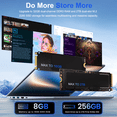 thumbnail image 2 of RNRUO 15.6" Windows 11 Laptop, 8GB RAM 256GB SSD, FHD Display, Office 2024 Included, Lightweight Laptop with Numeric Keypad for Work & School, Silver, 2 of 10