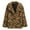 a-Brown56141, variant on VNKIDY Women's Coat Autumn Winter Tiger Print Fuzzy Blazer Long Sleeve Collared Zipper Coat For Casual Daily Streetwear Activities Fashionable Outerwear