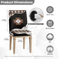 thumbnail image 5 of COEQINE Dining Room Chair Slipcovers Set of 1, Stretchable Universal Fit Chair Protector Polyester Spandex Machine Washable Covers for Dining Room, Ceremony, Southwest American Tribal Brown Black, 5 of 7